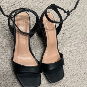 A New Day Black Strappy Heels